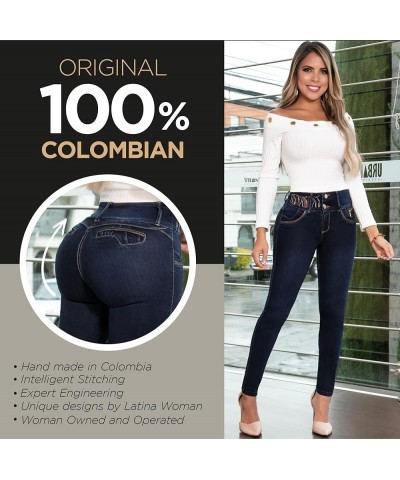 Colombian Jeans Pantalones Colombianos Levanta Cola Butt Lifting Skinny Jean Mid Rise Blue Blue $28.50 Jeans