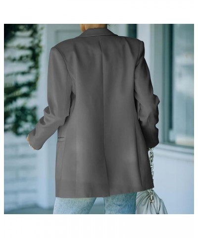 Business Casual Jackets for Women Long Sleeve Work Office Blazer Loose Open Front Lapel Button Jacket Outfit 01 Gray $8.37 Bl...