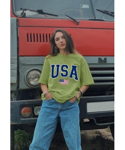 Women's Graphic Tees Summer Short Sleeve Shirt Cute Funny T Shirts for Women Vintage Casual Tees Tops Green $12.87 T-Shirts