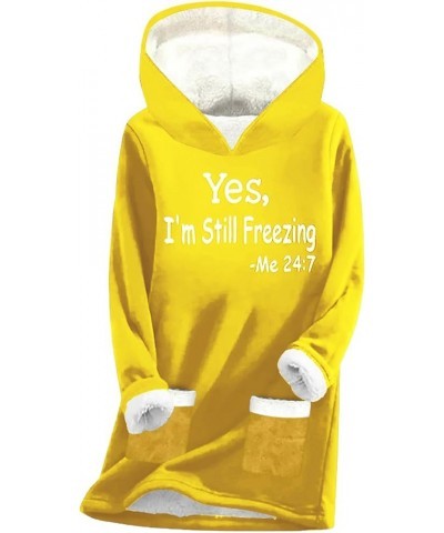 Yes Im Still Freezing Me 24/7 Sweatshirt Women Fuzzy Fleece Hoodies Sweatshirts Oversize Sherpa Pullover Tops Jzt001yellow $1...