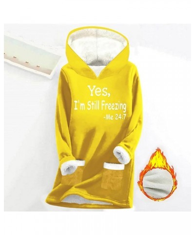 Yes Im Still Freezing Me 24/7 Sweatshirt Women Fuzzy Fleece Hoodies Sweatshirts Oversize Sherpa Pullover Tops Jzt001yellow $1...