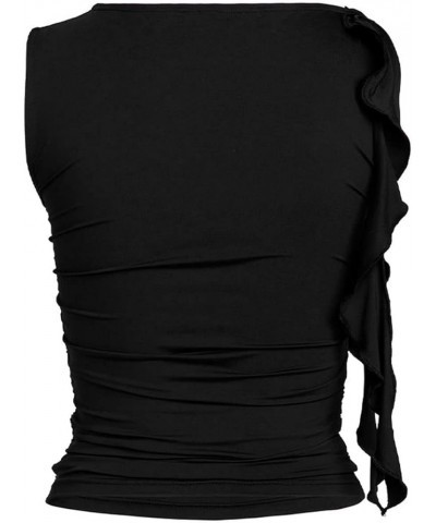 Women 's 2 Piece Summer Outfits, Sleeveless Backless Halter Tank Tops + Long Skirt Set Black $9.40 Suits