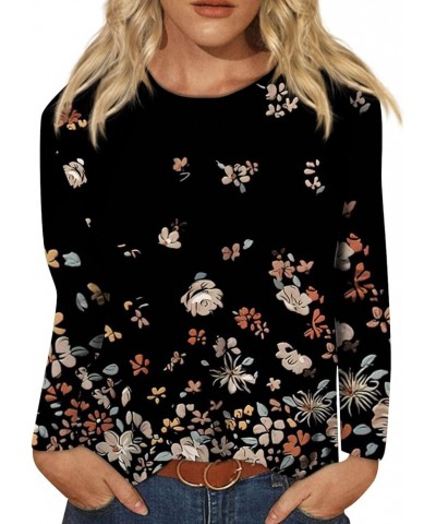 Women Tops,Womens Long Sleeve Shirts Cute Print Graphic Tees Blouses Casual Plus Size Basic Tops Pullover 3-black $8.19 Blouses