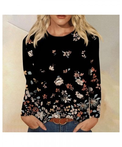 Women Tops,Womens Long Sleeve Shirts Cute Print Graphic Tees Blouses Casual Plus Size Basic Tops Pullover 3-black $8.19 Blouses