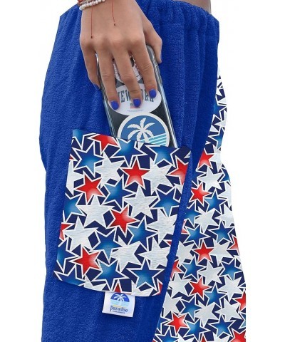 Co. Towel Pants for Swimmers – Patriotic Stars - Cotton Terry Towel Pants – Beach Coverup – Resort Wear – Swim wear… (Adult S...