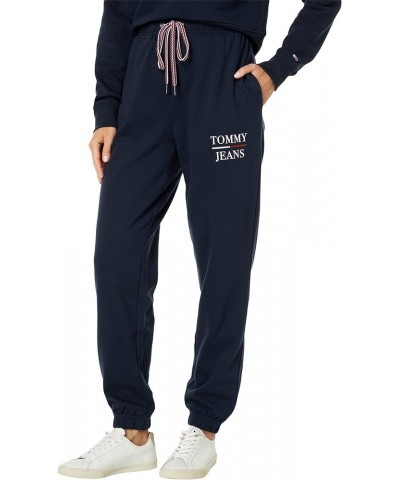 Women's Tommy Jeans Fleece Jogger Sweatpants Sky Captain $25.07 Activewear