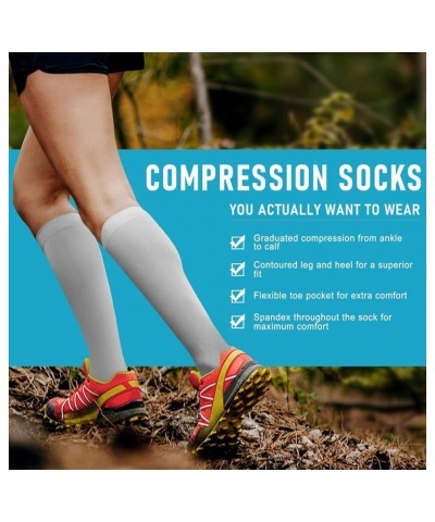 Graduated Medical Compression Socks for Women&Men Circulation Recovery-Knee High Supports Running Socks Multi011 Large-X-Larg...