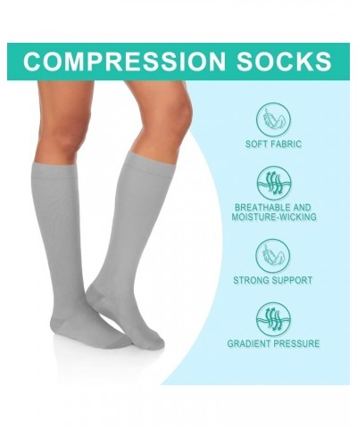 Graduated Medical Compression Socks for Women&Men Circulation Recovery-Knee High Supports Running Socks Multi011 Large-X-Larg...