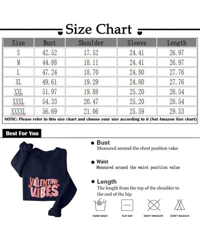 Valentines Day Shirts Women 2024 Trendy Crewneck Sweatshirts Long Sleeve Plus Size Tops Fashion Heart Sweaters 1b-gray $8.99 ...