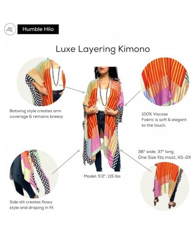 Long Kimono Cardigan for Women Beach Cover up Casual Loose Prints & Patterns Sky Blue Mandala $14.98 Swimsuits