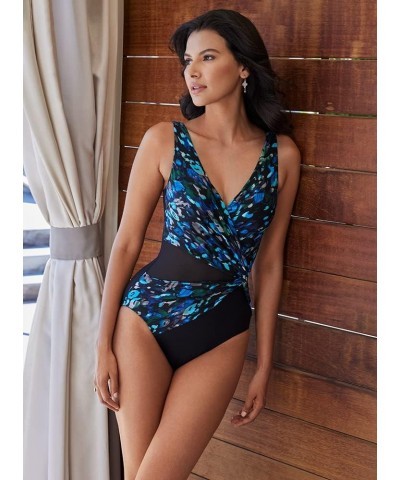 Women's Swimwear Illusionists Circe Soft Cup Tummy Control One Piece Swimsuit Multi $45.14 Swimsuits