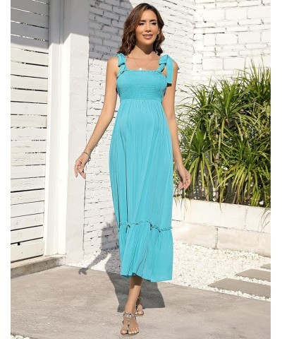 Women's Petite Plus Size Spaghette Strap Floral Boho Maxi Prenancy Dress Green $14.35 Dresses