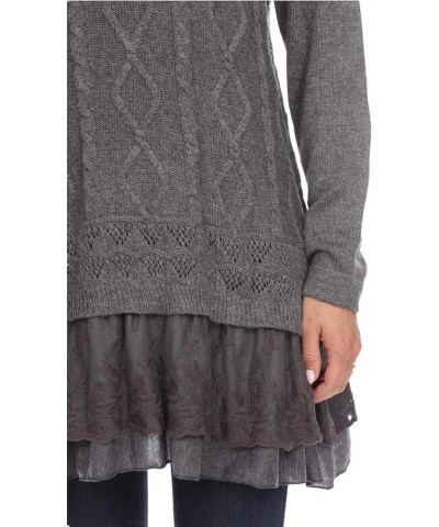 Women's Winter Sparkle Dressy Pullover Knit Sweater Sequin Tops (Available in Plus Size) Grey-3 $31.19 Sweaters