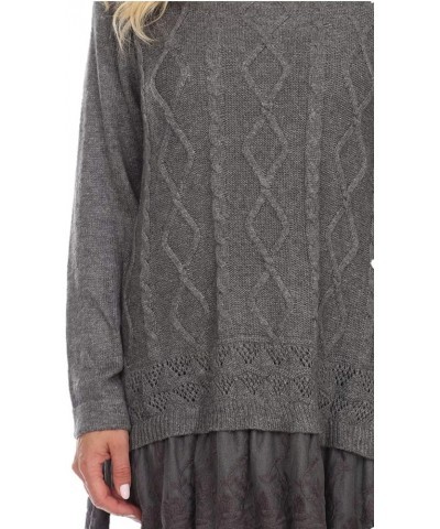 Women's Winter Sparkle Dressy Pullover Knit Sweater Sequin Tops (Available in Plus Size) Grey-3 $31.19 Sweaters