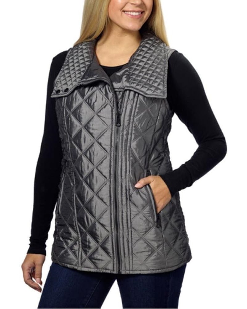 Marc New York Womens Quilted Vest Gray $17.91 Vests