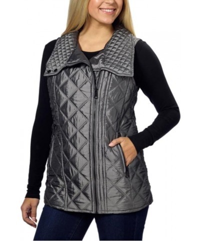 Marc New York Womens Quilted Vest Gray $17.91 Vests