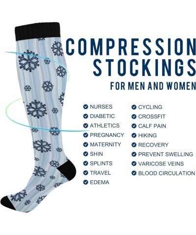 Compression Socks for Women and Men Circulation Long Socks for Athletic Running Cycling Nurse Multi-8 $8.99 Activewear