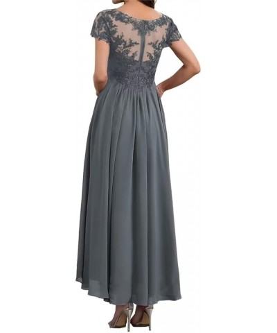 Tea Length Mother of The Bride Dresses for Wedding with Sleeves Lace Appliques V Neck Formal Evening Party Gowns Black $36.39...