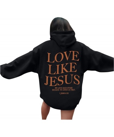 Women's Christian Hoodies Jesus Faith Oversized Sweatshirts Women Men Jesus Loves You Pullover Tops Streetwear Y2K Clothes A5...