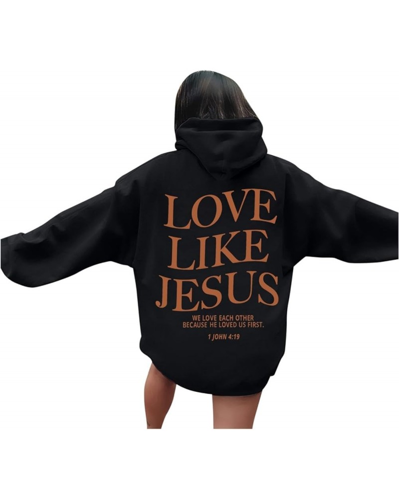 Women's Christian Hoodies Jesus Faith Oversized Sweatshirts Women Men Jesus Loves You Pullover Tops Streetwear Y2K Clothes A5...