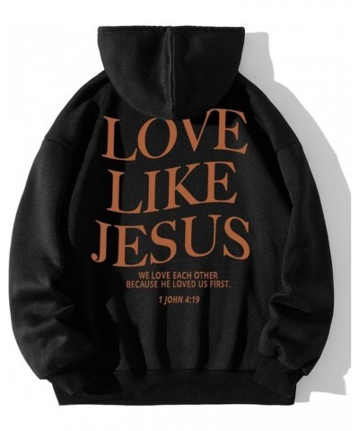 Women's Christian Hoodies Jesus Faith Oversized Sweatshirts Women Men Jesus Loves You Pullover Tops Streetwear Y2K Clothes A5...