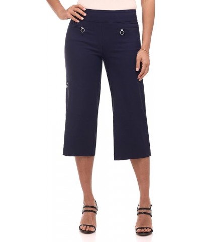 Women's EcoCosy Comfort Modern Cargo Capri Pant Navy $23.00 Pants