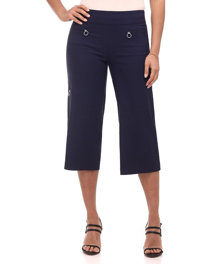 Women's EcoCosy Comfort Modern Cargo Capri Pant Navy $23.00 Pants