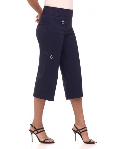 Women's EcoCosy Comfort Modern Cargo Capri Pant Navy $23.00 Pants