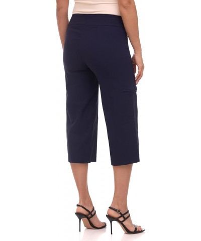 Women's EcoCosy Comfort Modern Cargo Capri Pant Navy $23.00 Pants