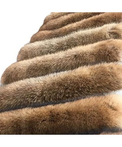 Real Fur Collar Women Neck Warmer Fur Scarf Farm Raised Raccoon Fur Collars Neck Wraps Hood Unisex Collars Long75cm Width18cm...