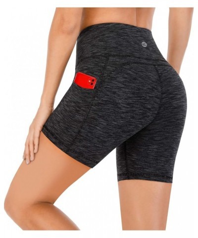 Biker Shorts Women Tummy Control Yoga Shorts with 3 Pockets High Waisted Compression Shorts Gym Workout Running 5 inches Char...