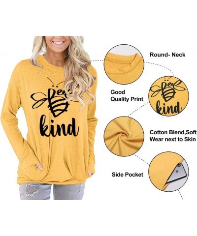 Women's Casual Loose Fit Pocket Shirts Printed Tops 00 Yellow $16.82 Tops