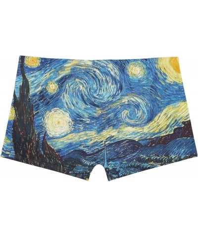 Butt Lifting Hot Pants Booty Shorts for Women Girls Van Gogh Starry Night $9.17 Activewear