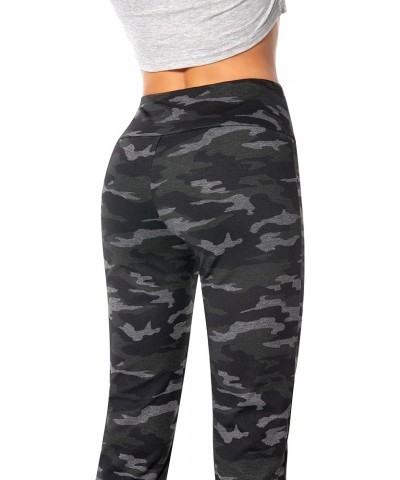 Women's Business Causal Slim Ponte Pull On Ankle Pants Olive Grey Black Camouflage $15.17 Pants