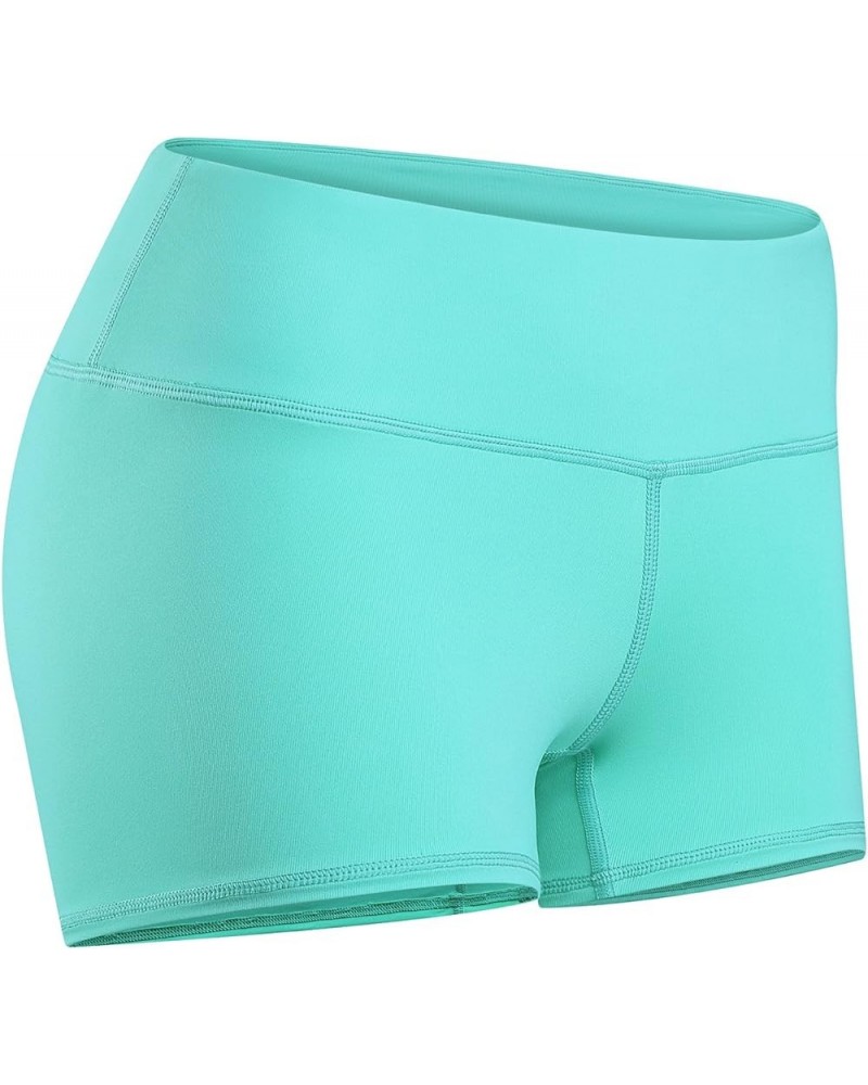 Women's 3" Athletic Workout Volleyball Running WOD Compression Shorts Seafoam Green $10.19 Activewear