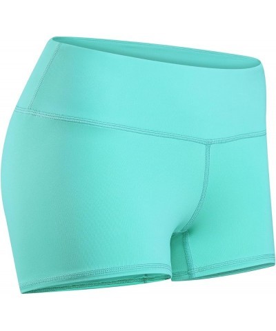 Women's 3" Athletic Workout Volleyball Running WOD Compression Shorts Seafoam Green $10.19 Activewear