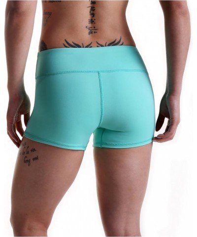 Women's 3" Athletic Workout Volleyball Running WOD Compression Shorts Seafoam Green $10.19 Activewear