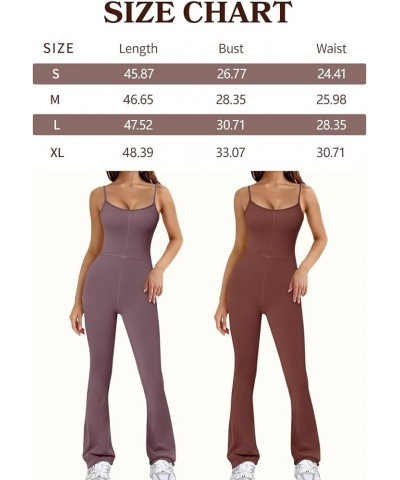 Womens Flare Jumpsuits Sexy One Piece Bodycon Spaghetti Straps Rompers Unitard Bodysuit Summer Outfits 2024 Nutmeg $13.05 Jum...