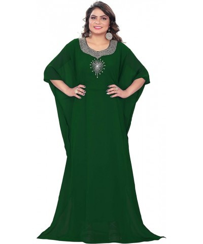 Kaftan for Women Dubai Farasha Caftan Long Maxi African Dress Abaya Free Size Green $23.32 Dresses