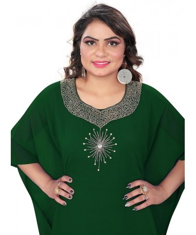 Kaftan for Women Dubai Farasha Caftan Long Maxi African Dress Abaya Free Size Green $23.32 Dresses