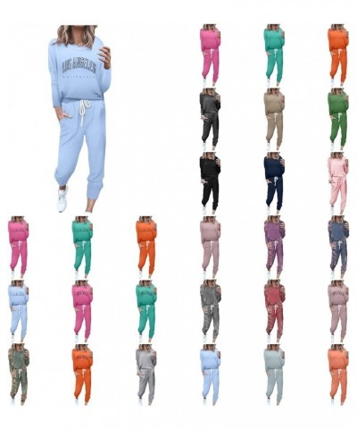 Matching Lounge Sets Women Sweatsuits Sets Two Piece Outfit Long Sleeve Pant Workout Athletic Tracksuits With Pockets 02 Ligh...