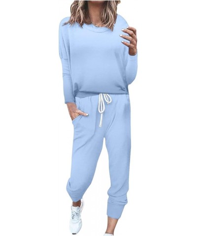 Matching Lounge Sets Women Sweatsuits Sets Two Piece Outfit Long Sleeve Pant Workout Athletic Tracksuits With Pockets 02 Ligh...