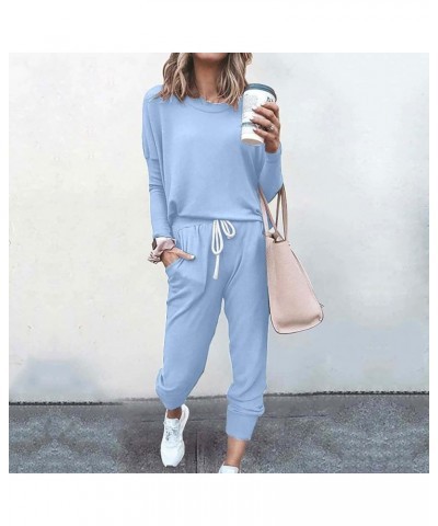 Matching Lounge Sets Women Sweatsuits Sets Two Piece Outfit Long Sleeve Pant Workout Athletic Tracksuits With Pockets 02 Ligh...