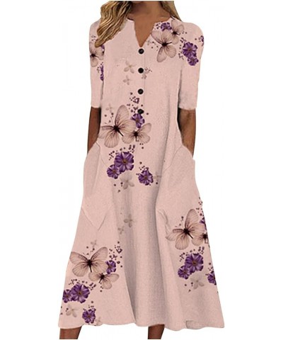 Dresses for Women 2023 Long Sleeve V Neck Floral Ruffle Plus Size Tiered Vintage Boho Casual Maxi Dress D-red $14.99 Dresses