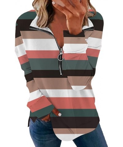 Dressy Blouses for Women,Womens Oversized Half Zip Pullover Long Sleeve Sweatshirt Quarter Zip Trendy Hoodie Ag-a $11.59 Hood...