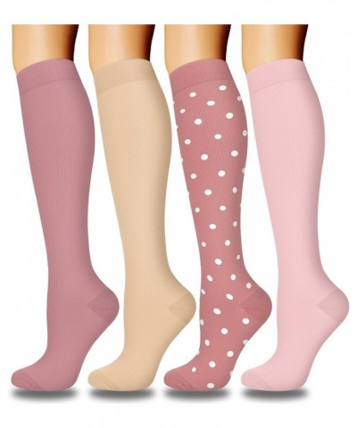 4 Pairs Copper Compression Socks for Women & Men 15-20 mmHg,Best Support for Nurses Running Hiking C03-multicoloured 03 $10.9...