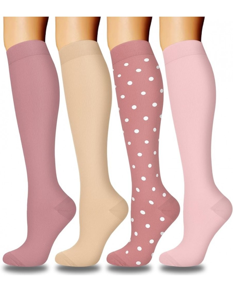 4 Pairs Copper Compression Socks for Women & Men 15-20 mmHg,Best Support for Nurses Running Hiking C03-multicoloured 03 $10.9...