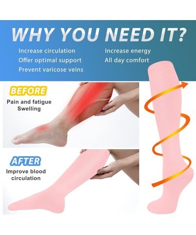 4 Pairs Copper Compression Socks for Women & Men 15-20 mmHg,Best Support for Nurses Running Hiking C03-multicoloured 03 $10.9...