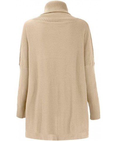 Women's Oversized Long Turtleneck Tunic Batwing Sleeve Pullover Long Knit Sweater 18-a $3.59 Sweaters