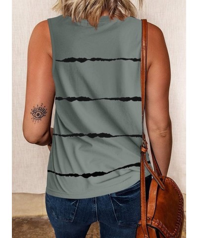 SHEWIN Womens Summer Crewneck Tank Top Casual Loose Sleeveless Tops Shirts Grey $12.53 Tanks